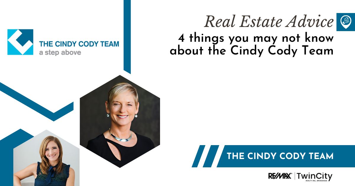 Images of members of the Cindy Cody Team and text reading: 4 Things You May Not Know About the Cindy Cody Team